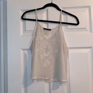 Flowy white tank top